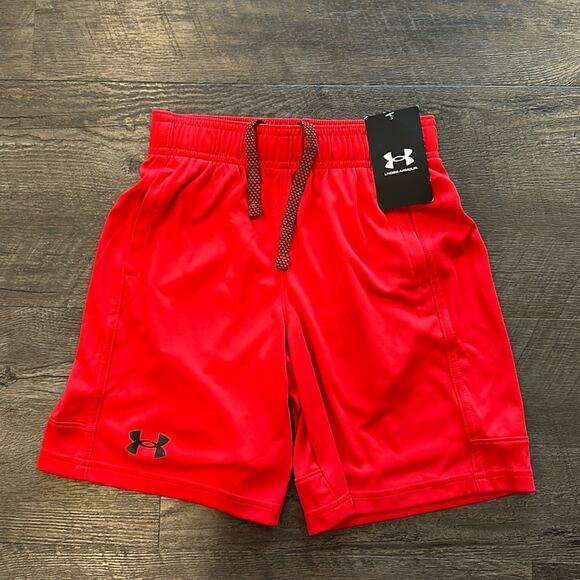 Under Armour Youth XS Red Athletic Shorts - Picture 1 of 7